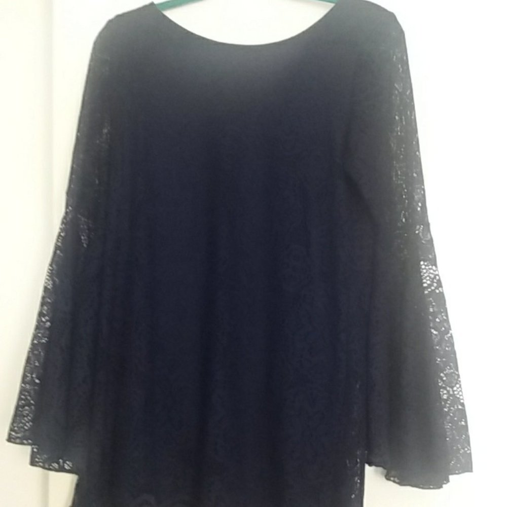 Charlotte Russe Navy Blue Lace Dress Size L